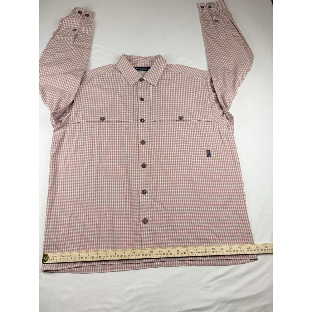 Patagonia Plaid Long Sleeve Shirt Fishing Outdoor Men's Size Medium - Picture 9 of 12
